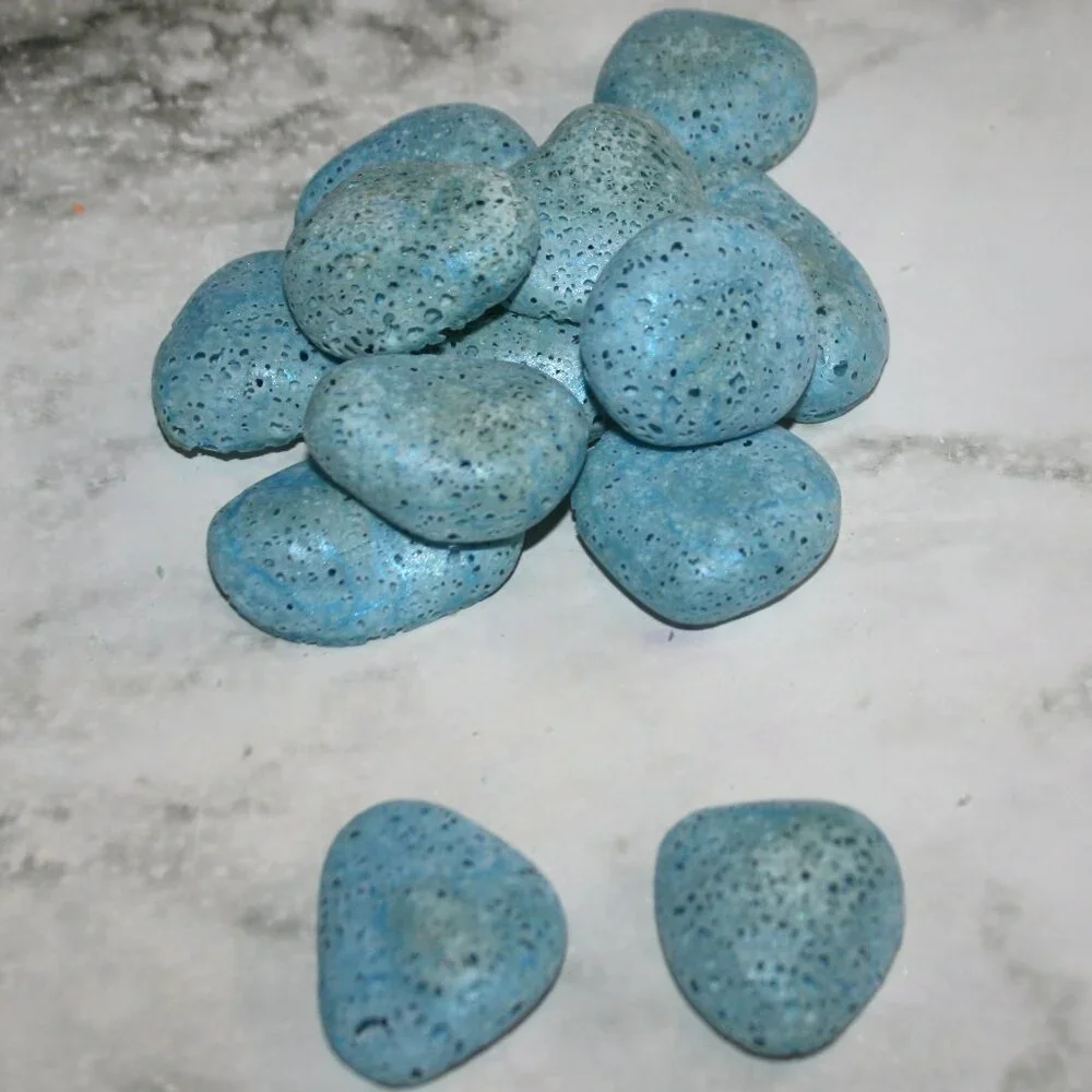 HAND CRAFTED 2 Geranium Aroma Stones Aromatherapy Essential Oil Diffuser Pair